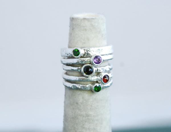 stacking silver ring. summer collection