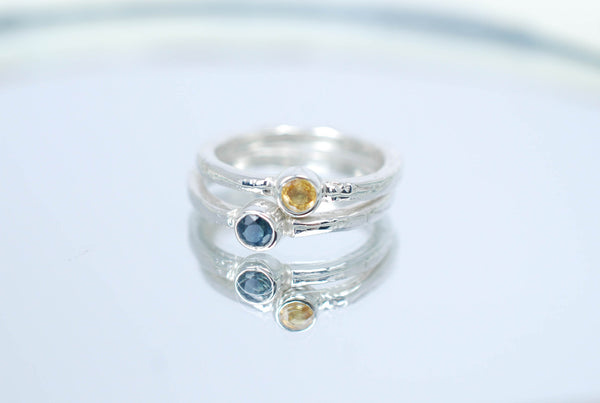 Handmade colourful stacking rings