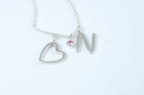 Charm necklace. Letter necklace. Gift for girl.