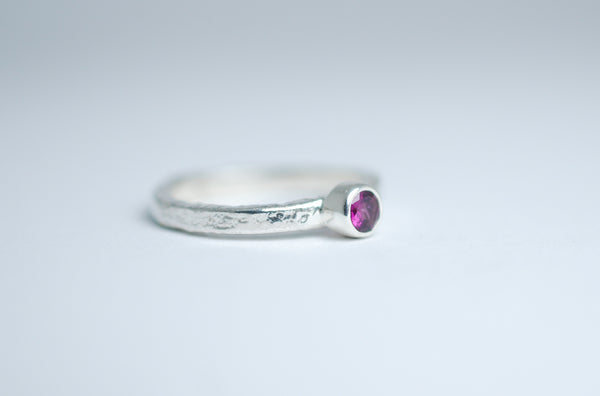 Designer jewellery. Stacking silver ring.