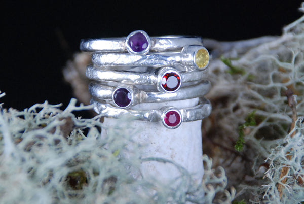 stackable rings precious gemstones