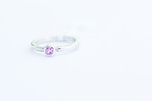Sapphire silver handmade ring. Nature collection. 
