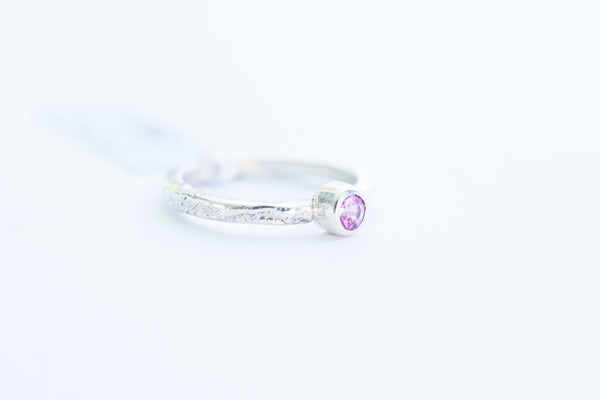 Sapphire silver handmade ring. Nature collection. 