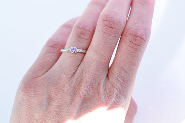 Sapphire silver handmade ring. Nature collection. 