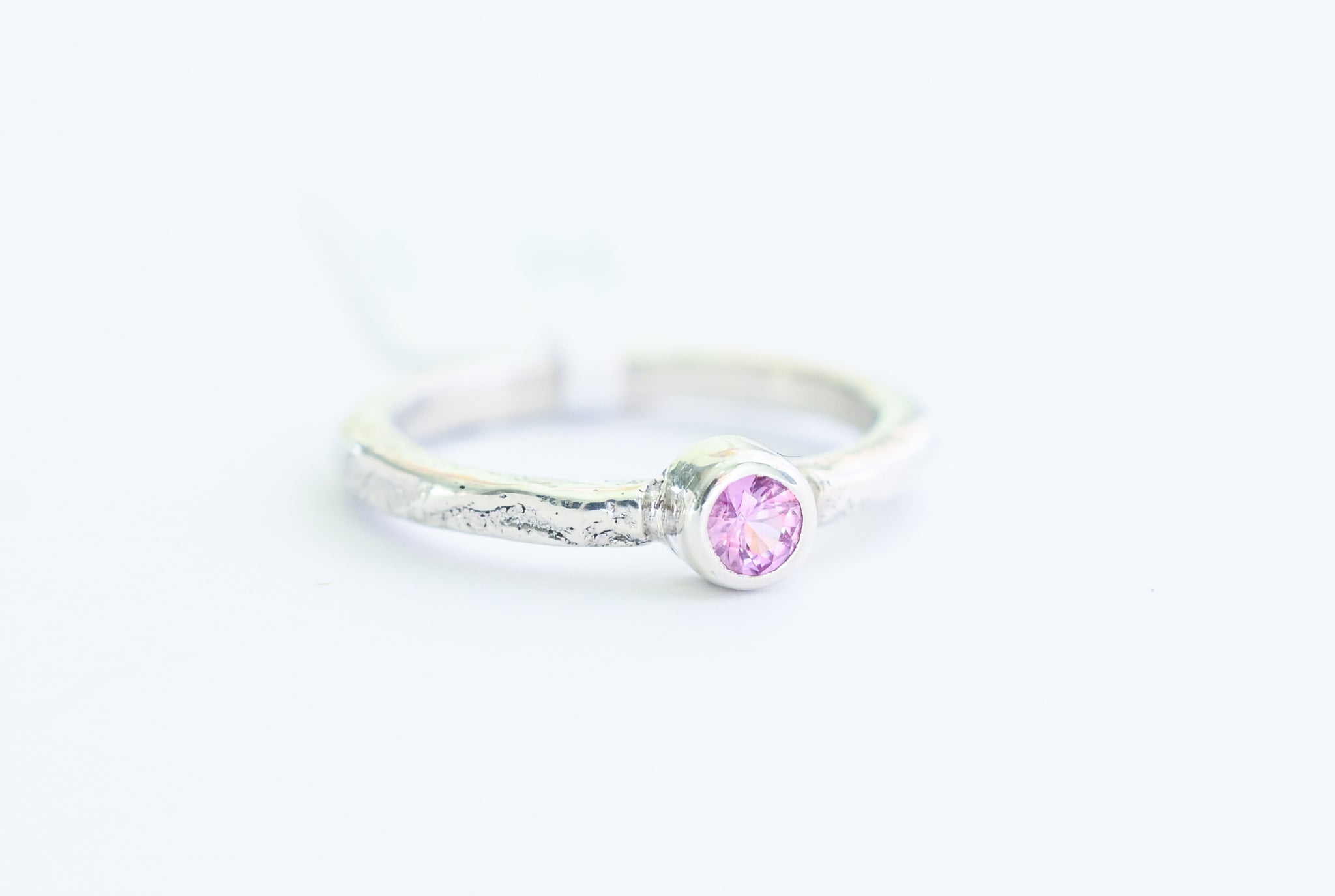Sapphire silver handmade ring. Nature collection. 