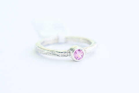 Sapphire silver handmade ring. Nature collection. 