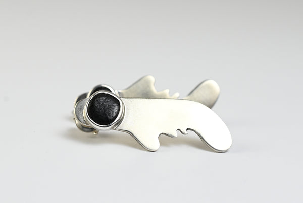 nature collection black seashore stone silver handmade jewellery