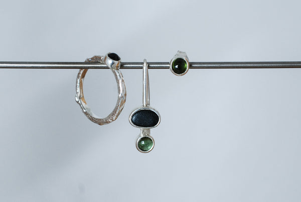 Silver ring with Green Tourmaline