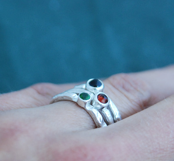 stacking silver ring. summer collection