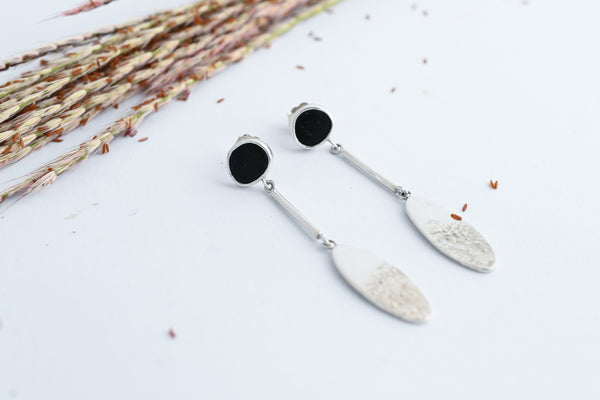 "Dancing with the sea" lightweight silver earrings