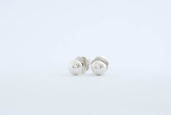 Silver stud earrings. Handmade jewelry