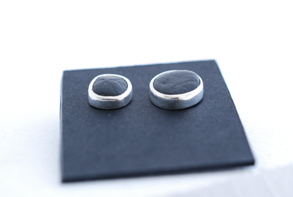 Black stud earrings