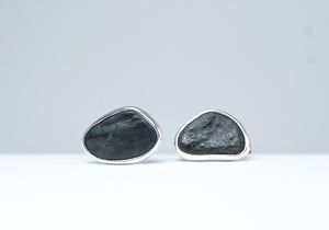 Raw stone earrings. Designer jewellery.