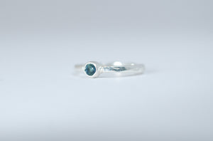 Blue sapphire stacking ring. Designer jewellery.