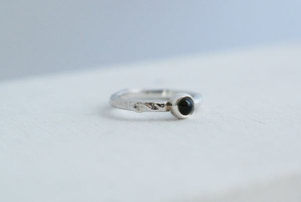 Green Tourmaline silver ring