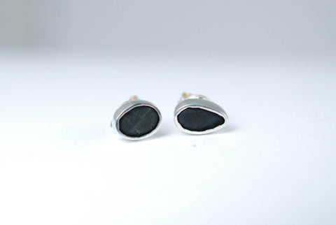 Handmade silver stud earrings