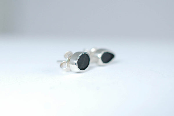 Handmade silver stud earrings