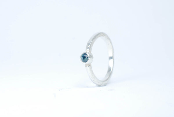 Silver stacking rings set "Wild berries"