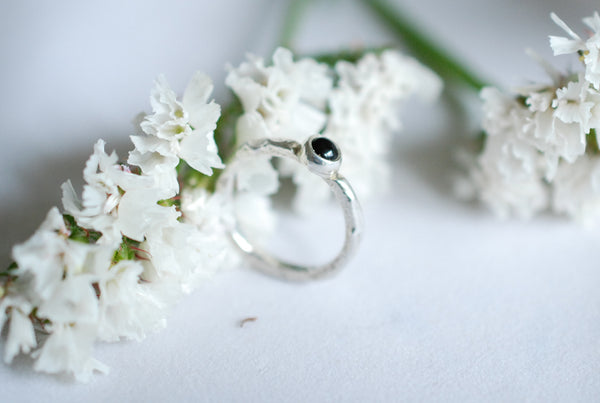 Green tourmaline engagement ring