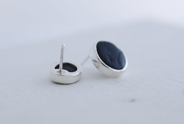Black stud earrings