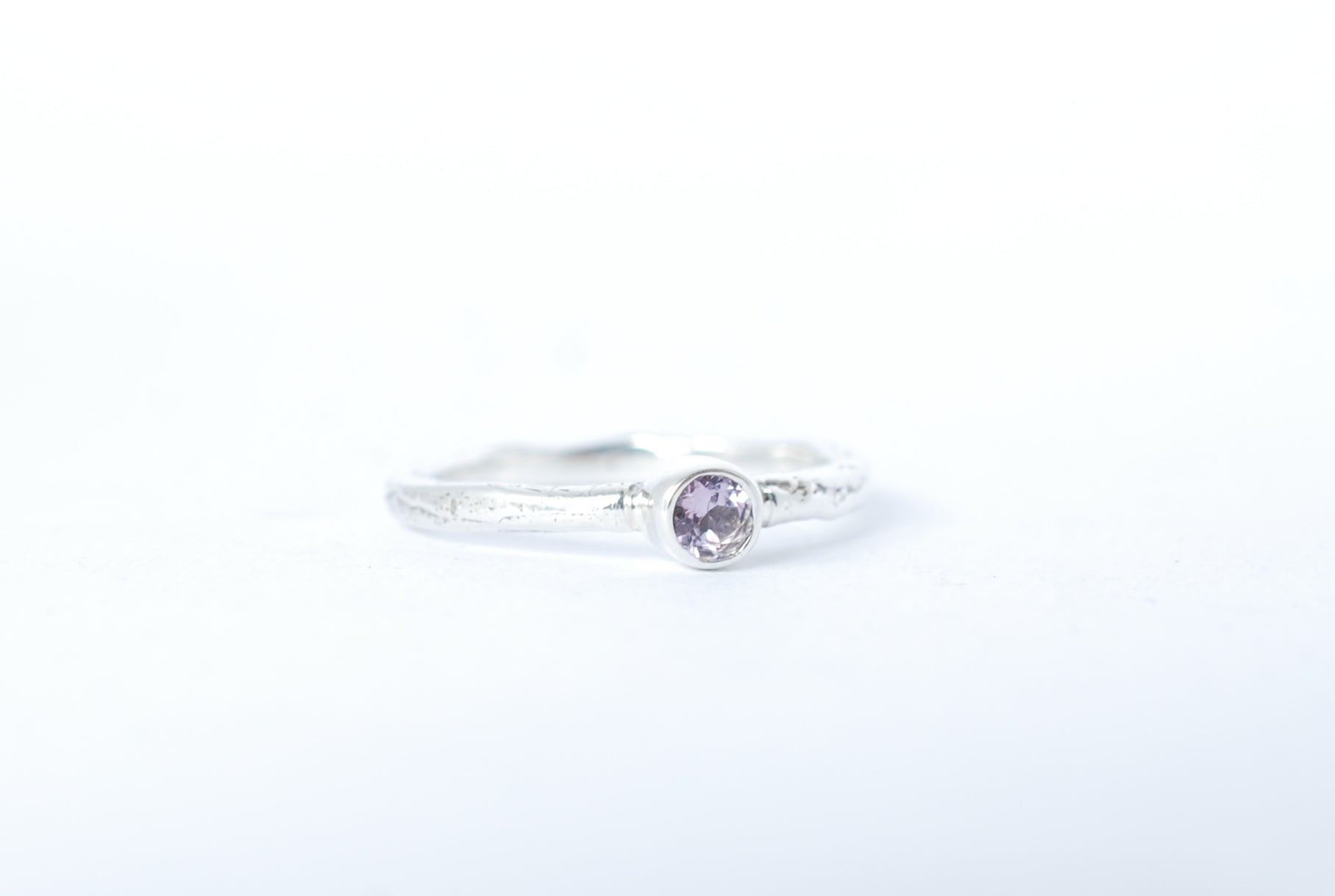 Colourfull jewellery. Stacking rings. Amethyst gemstone.
