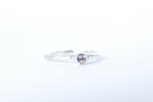 Colourfull jewellery. Stacking rings. Amethyst gemstone.