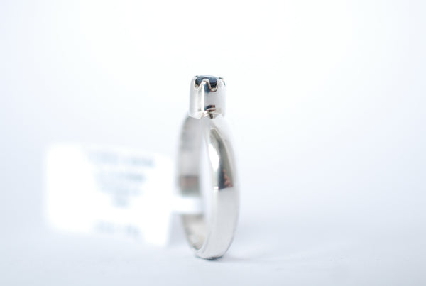 Silver ring with Blue Sapphire. "Queen"