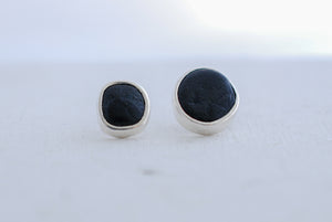 Black stud earrings