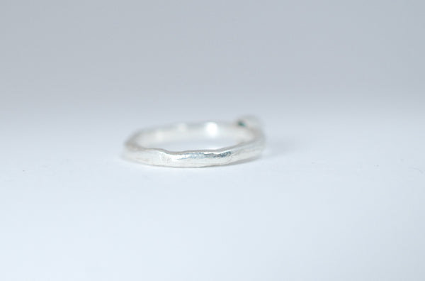 Blue sapphire stacking ring. Designer jewellery.